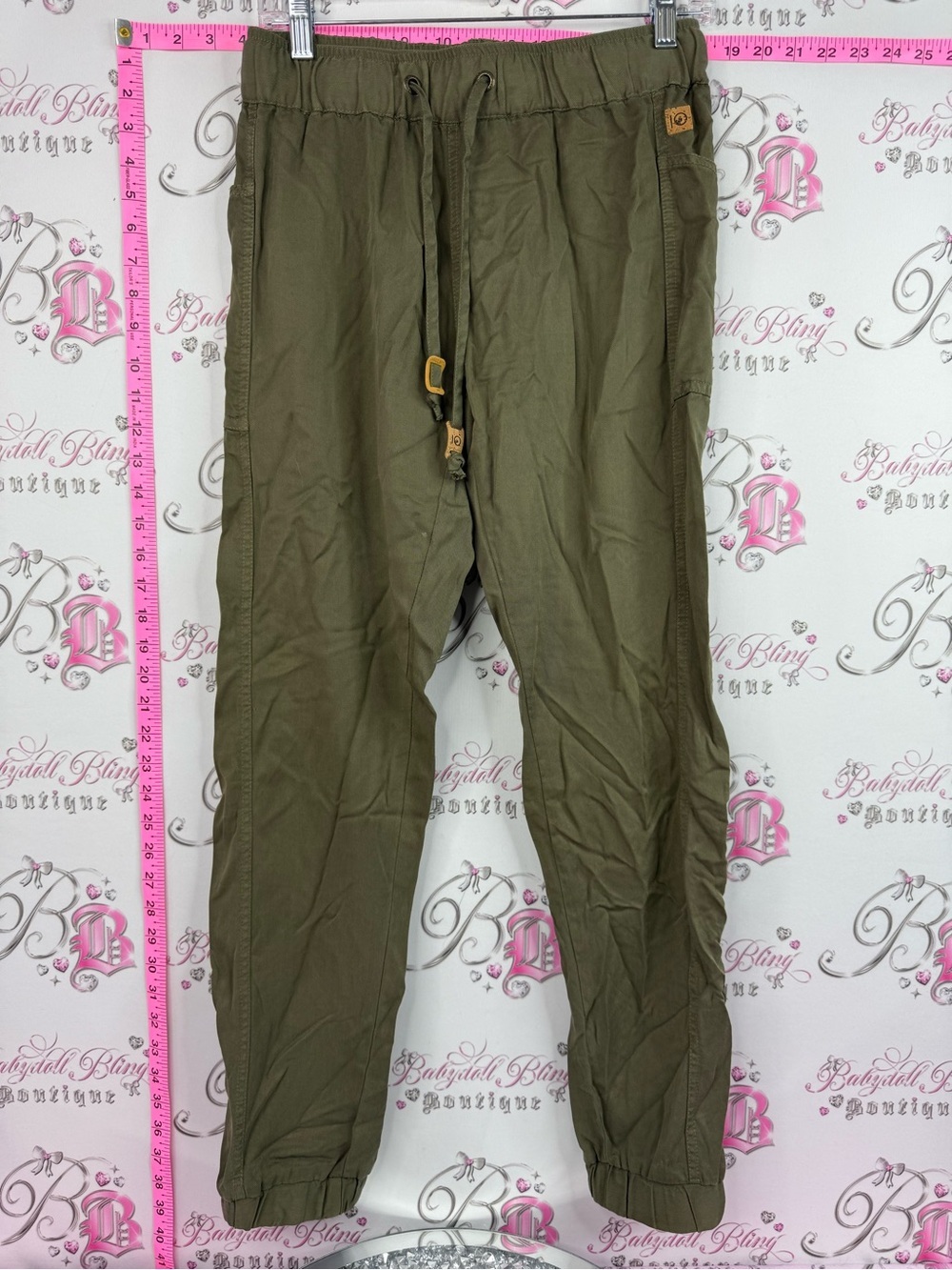 tentree joggers pants comfy flowy brown tassle Olive Cargo Jogger Pants